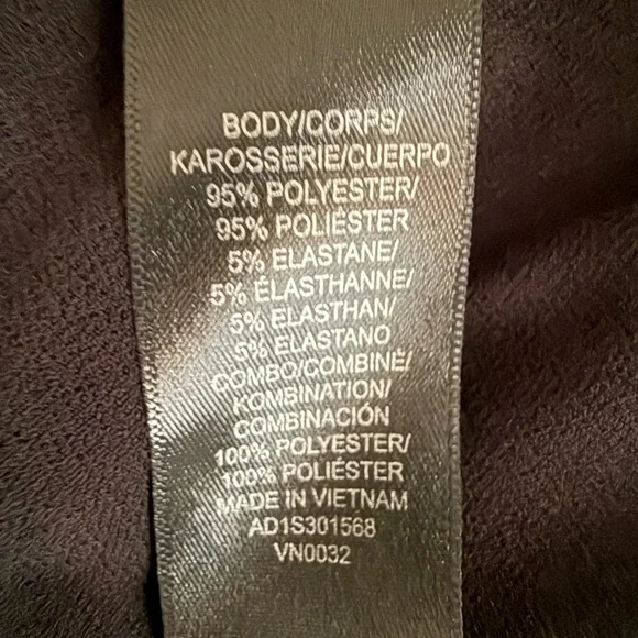 Adrianna Papell Black White Layered V-Neck Tunic with Striped Collar XL - Picture 10 of 13